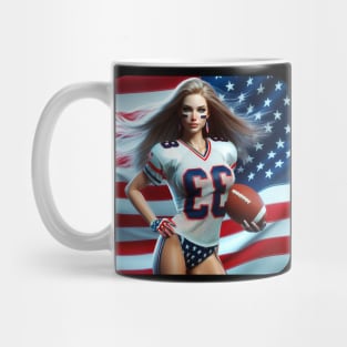 American Woman NFL Football Player #17 Mug